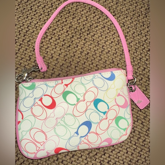 Coach Chelsea Pink Monogram Wristlet (Authentic) - Picture 2 of 7